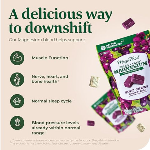 Relax Calm – Suplemento de Magnésio em Gomas Macias com Citrato de Magnésio | 60 g - MegaFood