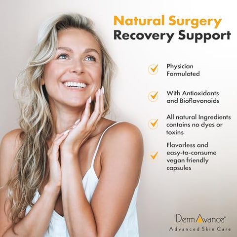 DermAvance - Arnika Forte – Cápsulas Vegetais 14un Redutor de Hematomas e Inchaço – Pós-Cirurgia com Arnica, Bromelina, Antioxidantes e Bioflavonoides