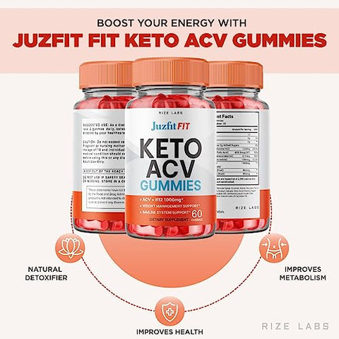 rize labs - (3 Pacotes) Juzfit FIT Keto Gummies – Juzfit FIT Keto ACV Gummies para Emagrecimento Avançado Juzfit FIT Keto Gummies com Suplemento de Vinagre de Maçã Forte para Queima de Gordura Abdominal (180g)