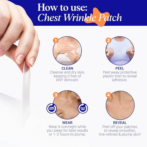 Patches de Silicone Reutilizáveis Wrinkles Schminkles para Rugas no Peito – Suaviza e Hidrata a Pele do Decote – 100% Eficaz