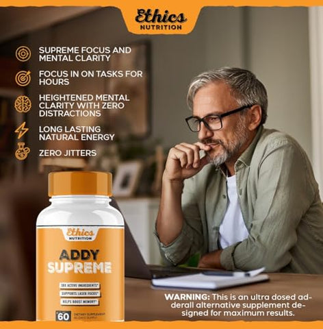 EPN Supplements - Ética Nutrition | Suplemento Cerebral Nootrópico #1 – Memória e Foco | Substituto Natural Eficaz do Adderall | 60 Cápsulas