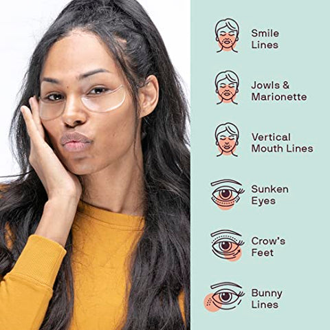 Siliconefusion – Patches de Silicone Reutilizáveis para Olhos e Boca – Hipoalergênicos, Testados por Dermatologistas – Patches de Silicone de Grau Médico para Linhas Finas, Rugas e Cicatrizes – Natural - Dermaclara