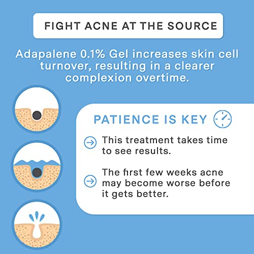 Gel Adapaleno 0.1% – Tratamento Acne – 90 Dias (45g Tubo XL) – Retinoide Tópico – Elimine Cravos e Espinhas - Curist