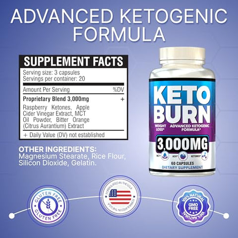 NuttraFaza INC - (2 Pacotes) Pílulas de Dieta Keto – Perda de Peso Avançada – Suplemento Keto para Mulheres e Homens – Vinagre de Maçã – Gomas Gummy Keto ACV – Fabricado nos EUA