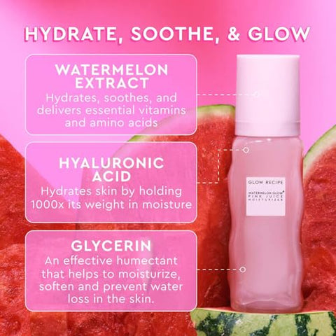 Pink Juice Hidratante Facial para Mulheres – Hidratação e Brilho – 50ml - Glow Recipe