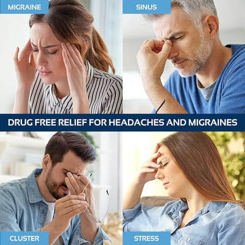 AllSett Health - Migraine Relief Cap Ice Head Wrap | Headache and Migraine Hat | Hot/Cold Gel Head Ice Pack with Face and Eye Headache Mask Compress Black | 100g