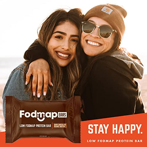 Barras Fodmazing Fodmap, Chocolate Amargo com Manteiga de Amendoim, 12 Unidades, Barras de Lanche com Alto Teor de Proteína