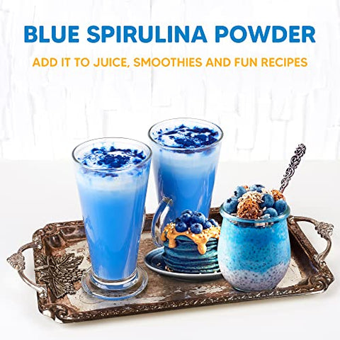 Yogi Super Foods - Pó de Spirulina Azul Extraído de Algas Azul-Verdes – Superfood Vegetal, Rica Fonte de Proteína, para Suporte Imunológico, Energia, Coloração Natural para Assar – Embalagem de 5g
