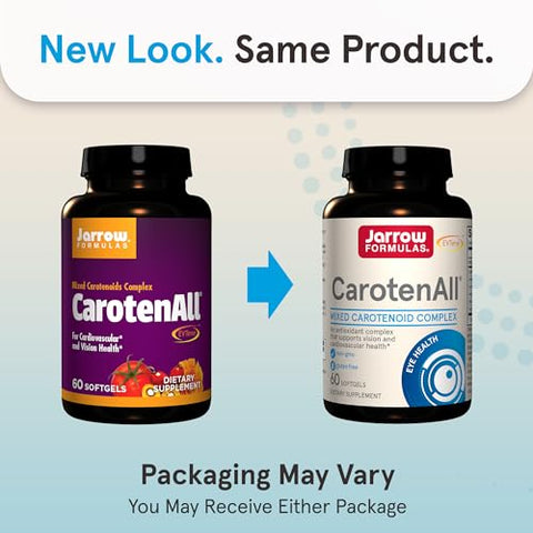 CarotenAll – Suporte Antioxidante para Visão e Saúde Cardiovascular – 60 Softgels (Até 60 Dias de Fornecimento) - Jarrow Formulas