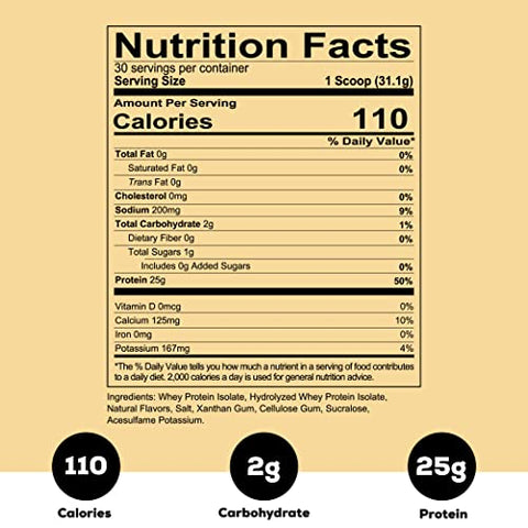 Isotope 100%% Whey Isolate, Baunilha – Proteína Whey Isolada Amigável ao Keto – Pó de Proteína Whey Sem Açúcar e Baixo Carboidrato – Proteína Whey Isolada Sem Lactose – Pó de Proteína Keto (30 Porções) - REDCON1