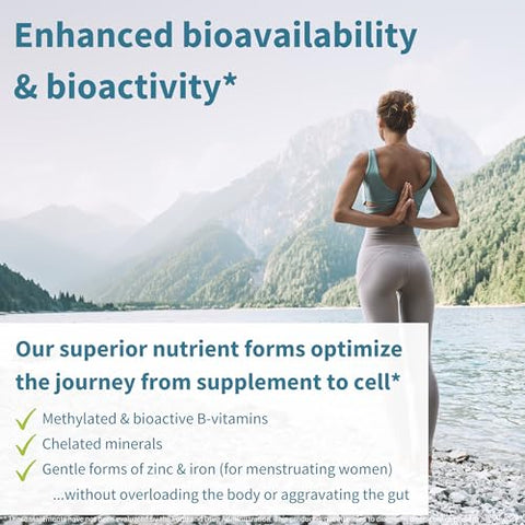 Igennus Healthcare Nutrition - Multivitamínico para Mulheres Metiladas, Metilfolato para MTHFR, Rótulo Limpo | Marca: Methylated Women’s Multivitamin