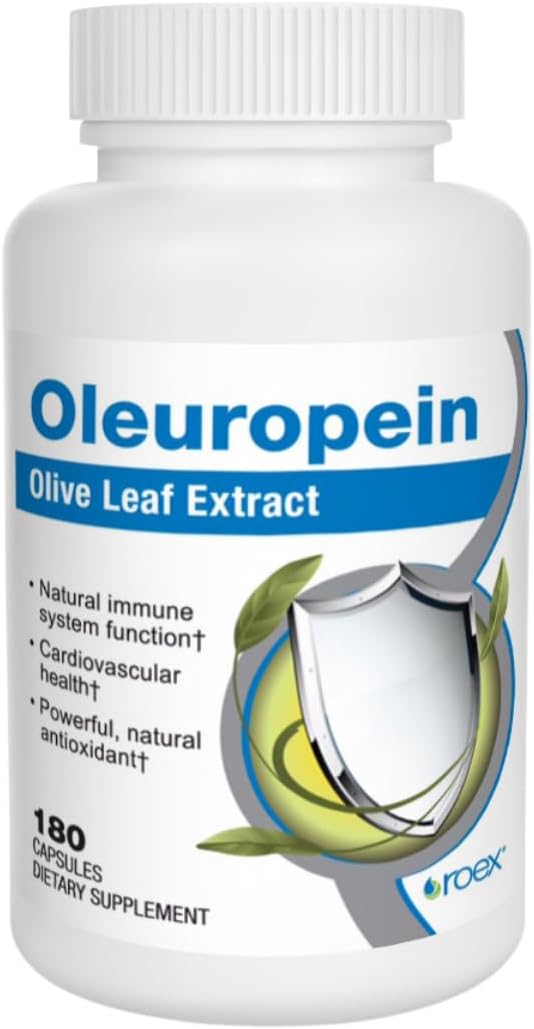 Vitamins | Oleuropein Olive Leaf | Suplemento Alimentar | Coração Saudável | Reforço do Sistema Imunológico | Suplemento Natural | 180 Cápsulas - Roex