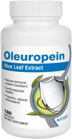 Vitamins | Oleuropein Olive Leaf | Suplemento Alimentar | Coração Saudável | Reforço do Sistema Imunológico | Suplemento Natural | 180 Cápsulas - Roex