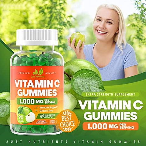 Just Nutrients - Vitamina C 1000mg Gummies para Adultos – Fortaleça sua saúde com deliciosos gummies!