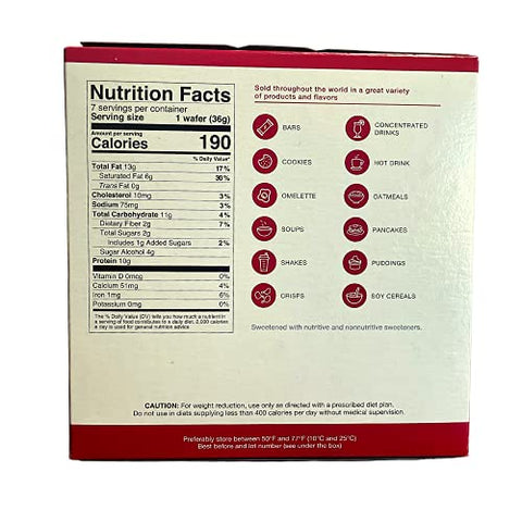 ProtiDIET - ProtiDiet – Barras de Wafer de Proteína, 10g de Proteína, 180 Calorias, Baixo Açúcar, 7 Porções por Caixa (Amendoim)