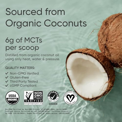 Óleo em Pó MCT Orgânico Sports Research – Keto | 100% Natural | Energia e Foco | 300g