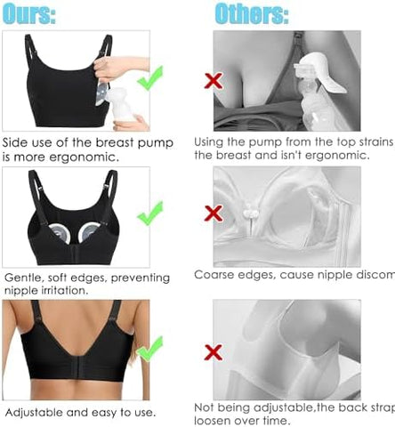 ENSDOAR - Sutiã de Amamentação para Bomba de Leite – Sutiã para Bombear Leite Materno sem as Mãos, Ajustável e Prático – Marca: (nome da marca)