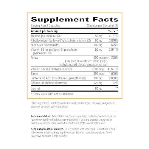 Active B-Complex – Suporte ao Metabolismo Energético – Suplemento de Vitaminas do Complexo B com 8 Vitaminas B, Vitamina B12, Folato, Colina – 60 Cápsulas - Integrative Therapeutics