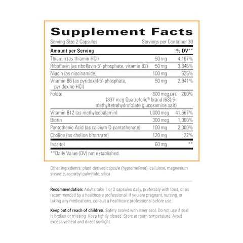 Active B-Complex – Suporte ao Metabolismo Energético – Suplemento de Vitaminas do Complexo B com 8 Vitaminas B, Vitamina B12, Folato, Colina – 60 Cápsulas - Integrative Therapeutics