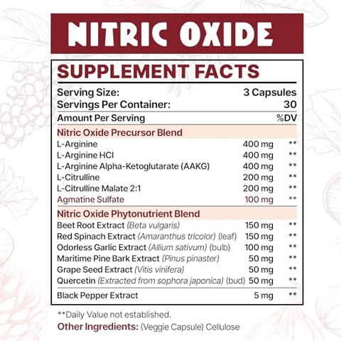 Zdoroviye - Suplemento de Óxido Nítrico para Homens, Precursor de Óxido Nítrico – Marca em Destaque