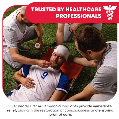 Ampolas de Inalante de Amônia, Alívio Rápido para Tontura – Ampolas Snap – 10ml - Ever Ready First Aid