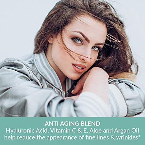 Pure Biology - Creme Premium Total para Rugas – Creme para Olhos com Cafeína Hidratante, Sérum Anti-Envelhecimento e Creme para Rugas de Abacate com Ácido Hialurônico, Vitamina C e E | Hidratante para Olhos