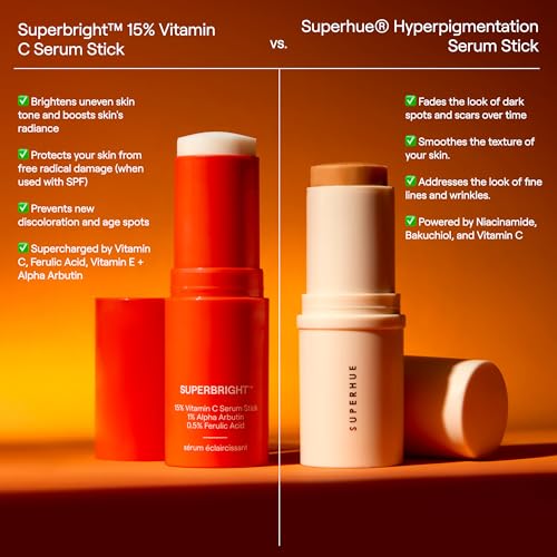 Superbright: Sérum Facial Clareador de Vitamina C 15%, Reduz Manchas Escuras e Rugas, com Vitamina E, Ácido Ferúlico 0,5%, 15g - Live Tinted