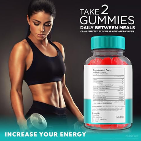 NutraRize - Keto Raw Gummies ACV – Fórmula Avançada de Vinagre de Maçã, Oficial Keto Raw Gummy, Suplemento de Vinagre de Maçã Keto Raw Natural, Vitaminas Keto Raw AVC, Avaliações (60 Gummies)