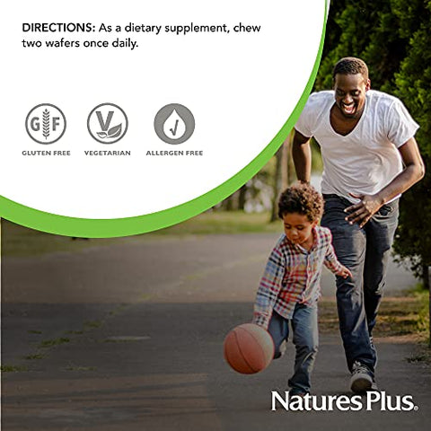 Source of Life Adulto Mastigável, Maçã Canela – 90 Wafers, Pacote com 2 – Multi-Vitamina - Natures Plus