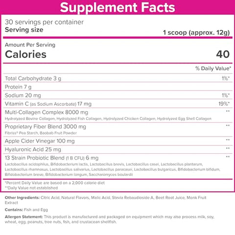 Super Youth Tropical Punch – Colágeno Multi-Peptídeos Probióticos, Fibra de Baobá, Vinagre de Maçã, Ácido Hialurônico | 100g - SkinnyFit