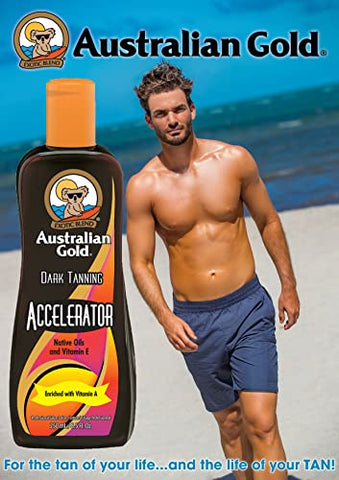 Acelerador de Bronzeado Escuro, Loção 8.5 Fluido Onça (250 ml) - Australian Gold