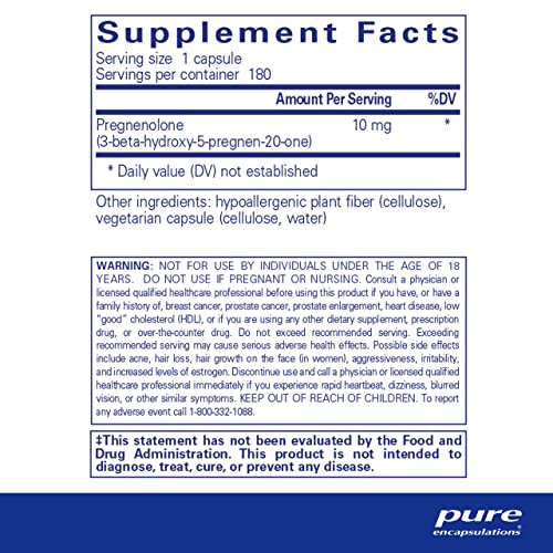 Pregnenolone 10 mg – Suporte à Memória |  | Máxima Visibilidade nos Motores de Busca - Pure Encapsulations