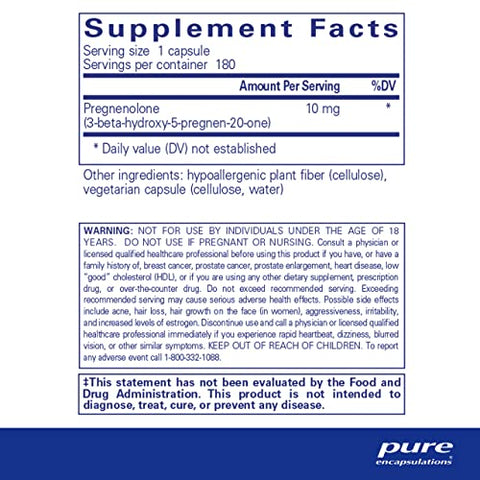 Pregnenolone 10 mg – Suporte à Memória |  | Máxima Visibilidade nos Motores de Busca - Pure Encapsulations
