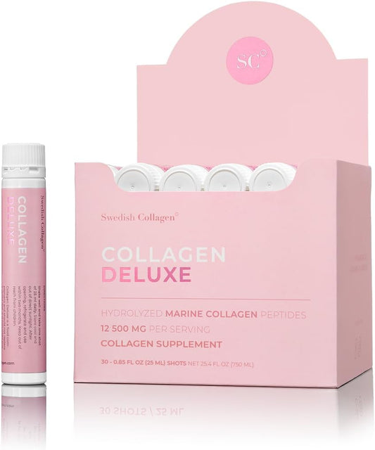Swedish Collagen - Colágeno Deluxe 12500mg 25ml | Peptídeos de Colágeno Marinho Hidrolisado Tipo I