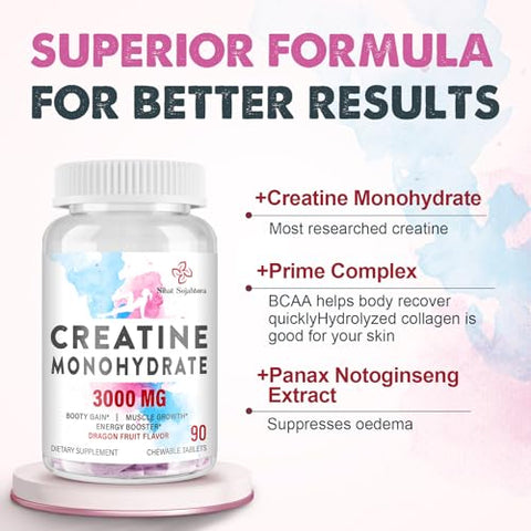 Sihat Sejahtera - 3000 MG Creatina Monohidratada para Mulheres – Potencialize seus resultados!