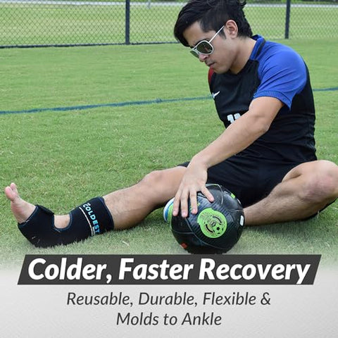 The Coldest Water - Envoltório de Gelo para Alívio da Dor no Tendão de Aquiles, Fascite Plantar e Pés Doloridos | Melhor para Lesões no Tendão de Aquiles | Compressa de Gelo com Gel de Resfriamento | Marca: Coldest Foot