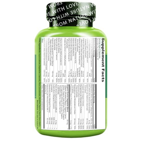 Multivitamínico Integral para Adolescentes – Vitaminas e Minerais para Meninos e Meninas Adolescentes – Suplemento para Crianças Ativas – com Alimentos Integrais Orgânicos – Não-OGM – Vegano - NATURELO