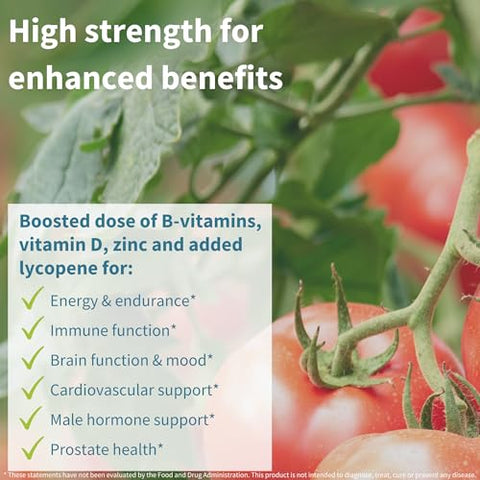 Igennus Healthcare Nutrition - Multivitamínico Masculino Metilado, Suplemento MTHFR com Vitaminas B Ativas, Alta Potência 2 por Dia para Liberação Sustentada, Adicionado de Licopeno, Rótulo Limpo, Não-OGM