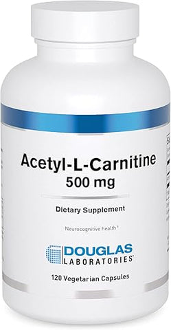 Acetyl L-Carnitine 500 mg | Suporte para a Função Cerebral e Nervosa durante o Processo de Envelhecimento Normal* | 120 Cápsulas - Douglas Laboratories