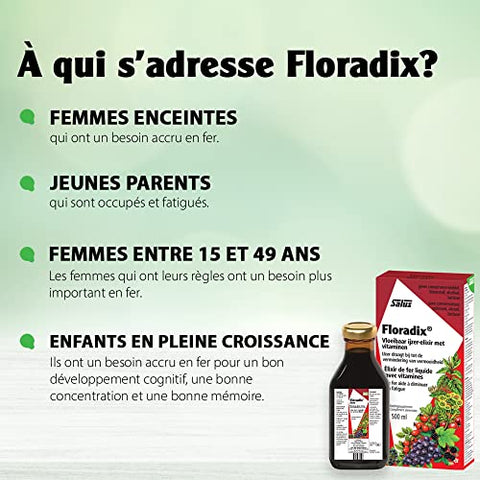 Salus - Floradix: Fórmula Líquida de Ferro e Vitaminas 250ml