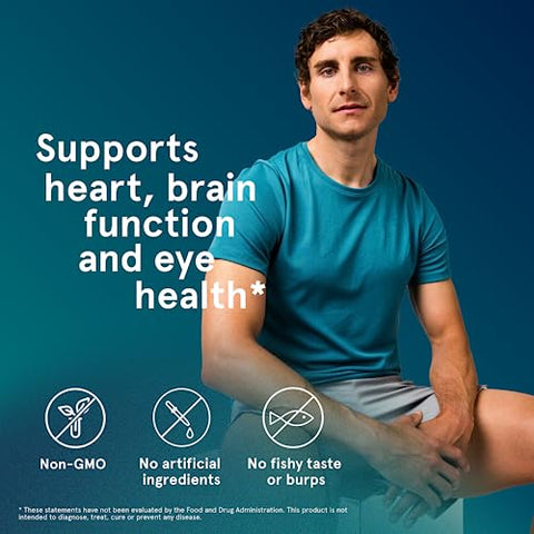 Ômega 3 Fish Oil – Ultra Puro 2000mg – 240 Cápsulas – Suplemento para Coração e Olhos – Sem Refluxo, Certificado IFOS, Cápsulas Não-OGM – O3-2000mg EPA 1250mg DHA 500mg - Puori