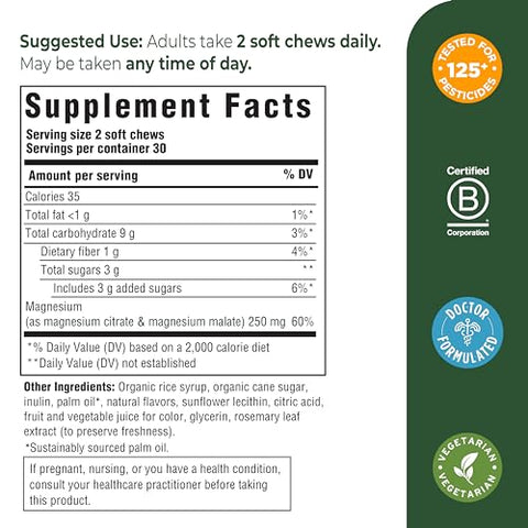 Relax Calm – Suplemento de Magnésio em Gomas Macias com Citrato de Magnésio | 60 g - MegaFood