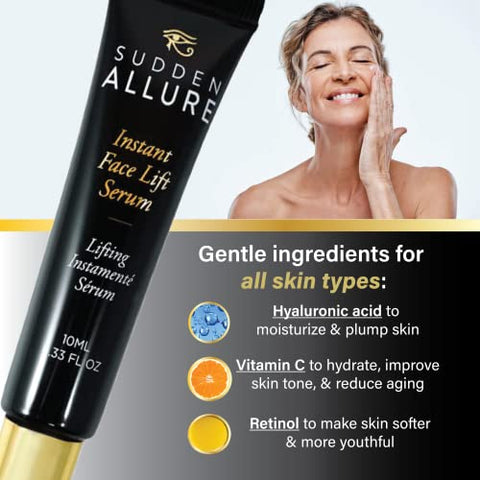 SuddenAllure - Sudden Allure – Serum Lifting Instantâneo para o Rosto – Elimine Bolsas Sob os Olhos – 30ml