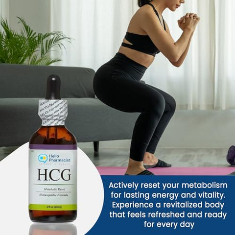 HelloPharmacist - |hCG|₂ Fórmula Livre de Álcool – Gotas Homeopáticas para Reset Metabólico – 60 ml – Fórmula Exclusiva – Agora com Água Purificada
