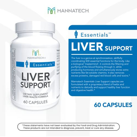 Liver Support – Cápsulas 60 unidades. Desintoxicação e Limpeza do Fígado para uma Função Hepática mais Saudável. Contém Inositol, Raiz de Dente-de-Leão, Raiz de Alcaçuz, Cardo Mariano, Cúrcuma - Mannatech