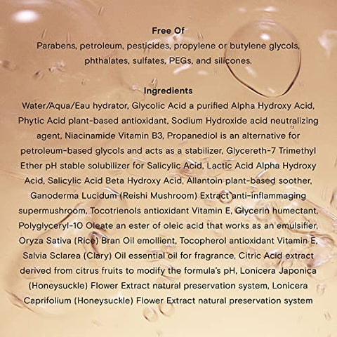 Acid Potion AHA e BHA Líquido Esfoliante | Esfoliante Químico para Renovar e Desobstruir a Pele  Moon Juice - Moon Juice