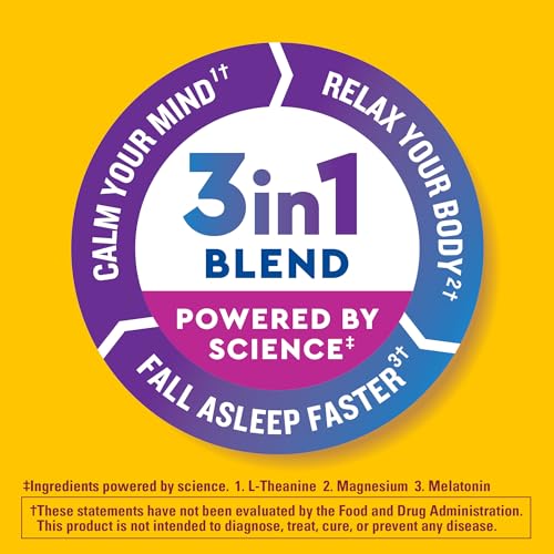 Wellblends Sleep and Recover – Auxílio para Dormir com Melatonina 3mg, L-teanina 200mg e Citrato de Magnésio, 44 Gomas - Nature Made
