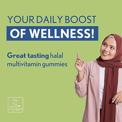Halal Gummy Multivitamínico Orgânico para Homens e Mulheres – 90 Unidades - Noor Vitamins