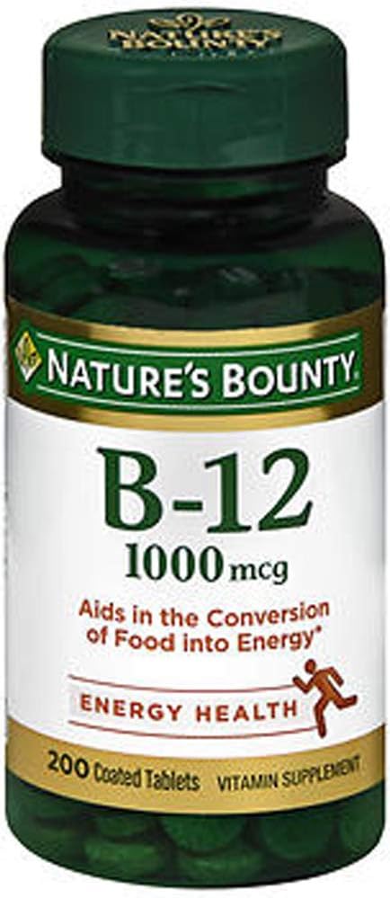 Nature's Bounty - Nature’s Bounty Vitamina B-12 – Frasco com 200 comprimidos (2 unidades)