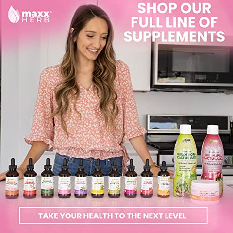 Extrato de Raiz de Valeriana – Máxima Potência, Absorção Líquida Melhor que Cápsulas, para Relaxamento e Sono Repousante – Livre de Álcool – Frasco de 120 ml (60 Porções) - Maxx Herb